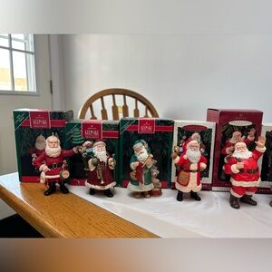 Hallmark Keepsake Ornament Merry Olde Santa Set of 10 ornaments from 1990-1999.